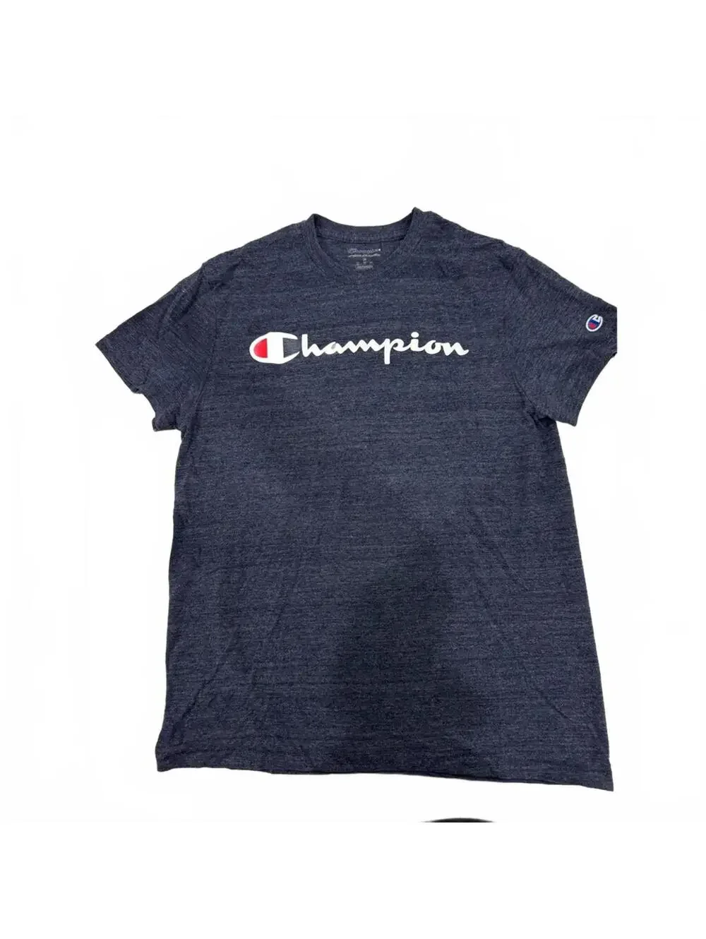 Champion Navy Heather Graphic Tee Medium Sporty Short Sleeve T-shirt Size Medium - Picture 1 of 7